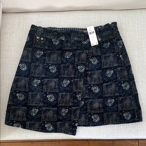 NWT Anthropologie Pilcro Asymmetrical Hem Corduroy Skirt